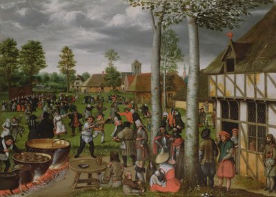 A Wedding Scene by Hans van Wechlen